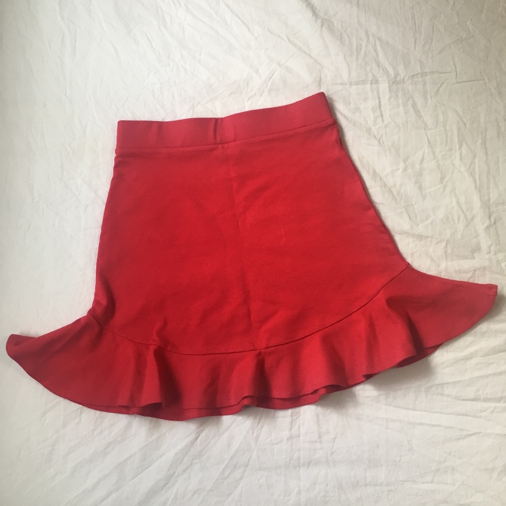Red Mini Mermaid Skirt